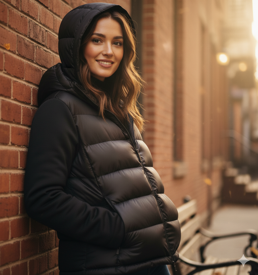Zwarte Pufferjas l Waterproof